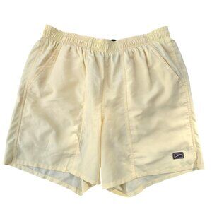 Speedo vintage Men's Yellow Elastic Waist Swim Shorts Size M